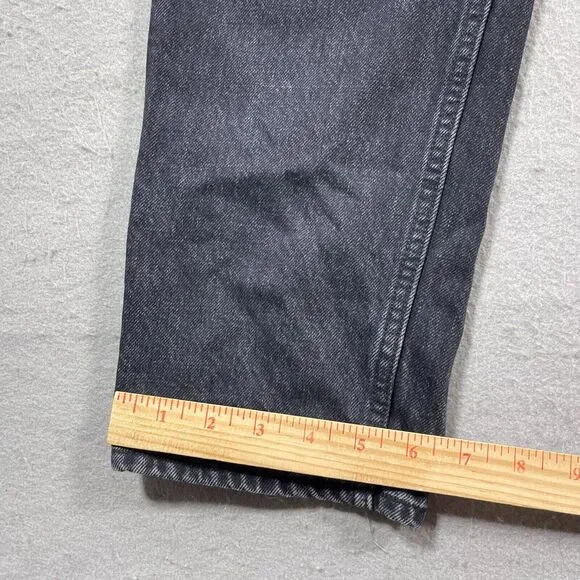 Aritzia Denim Forum‎ The BF High Rise Lose Jeans Women 28L Black Button Fly - Picture 4 of 14